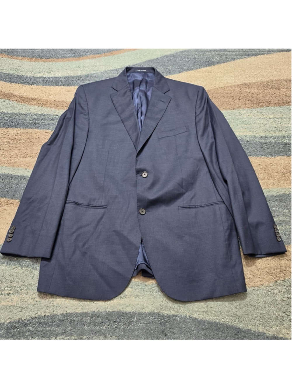 Cremieux Loro Piana Blazer Mens 42R Blue Wool 2 Button Sport Coat Jacket